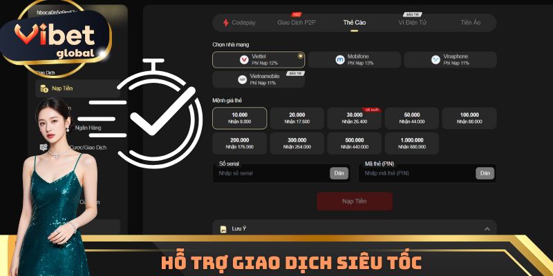 Hỗ trợ giao dịch siêu tốc
