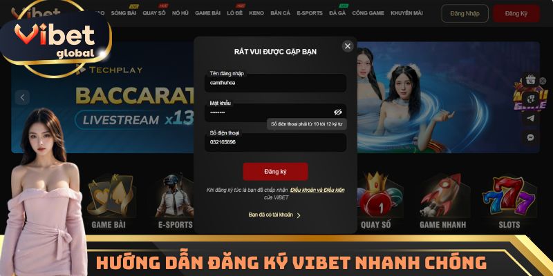 Hướng dẫn đăng ký Vibet nhanh chóng