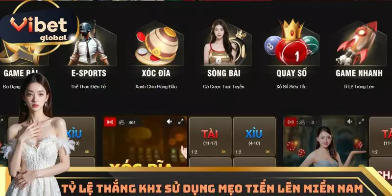 Tỷ lệ thắng khi sử dụng mẹo Tiến lên miền Nam